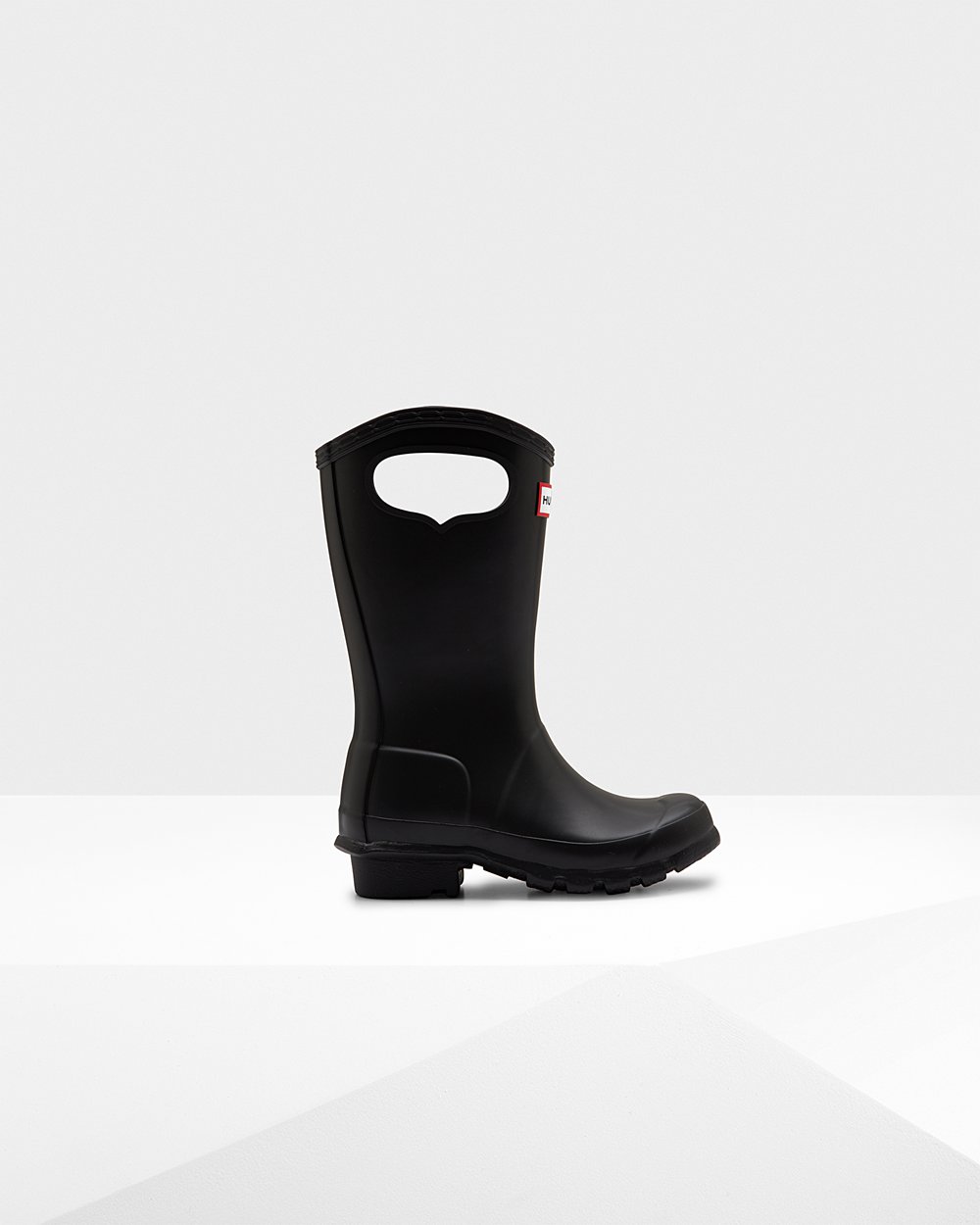 Hunter Original Grab Handle Rain Boots - Sale Online Kids Black - TDCIFB073